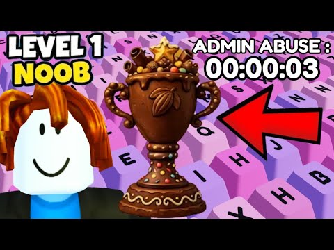STARTING OVER in *SECRET* ADMIN ABUSE gets RARE TROPHY +1 Speed Keyboard Escape Roblox
