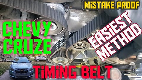 Chevy Cruze timing belt replacement , easiest method , quickest method .