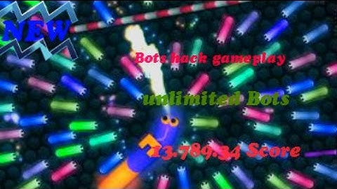 slither.io 10.000 mass Unlimited Bots hack Gameplay