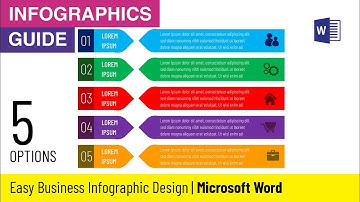 Business Infographic Design with Five Options in Microsoft Word @InfographicsGuide