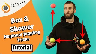 Box and Shower - Beginner 3 ball juggling tricks - Tutorial