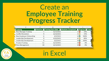 How to Track Employee Training Progress in Excel - Tutorial