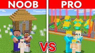 Noob vs Pro Familie: SICHERSTES VILLAGER DORF BAU CHALLENGE in Minecraft!
