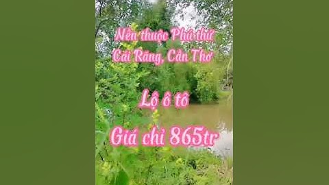 Nền bán ở Cặp sông Cái Răng Bé, Cách đại học Tây Đô 4km