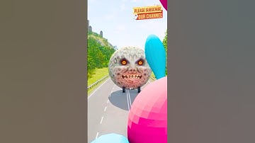 Extreme Sky Drop Vs Moon Car Crash - BeamNG.Drive | Ultra Damage  #beamngdrive #beamng