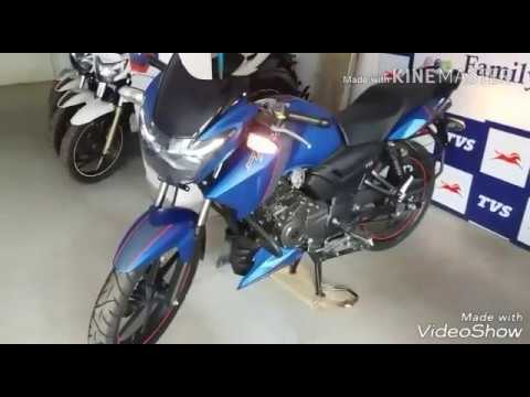 The All New Tvs Apache Rtr 160 Matte Blue Color Bs 4 Model 2017