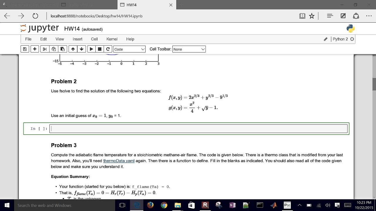 Python Nonlinear Equations With Scipy Fsolve