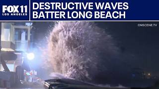 Long Beach coastal flooding: Tropical Storm Rachel damages homes, seawall