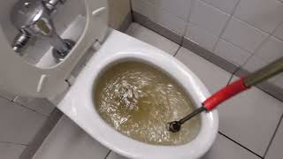 CLOGGED Public Washroom Toilet