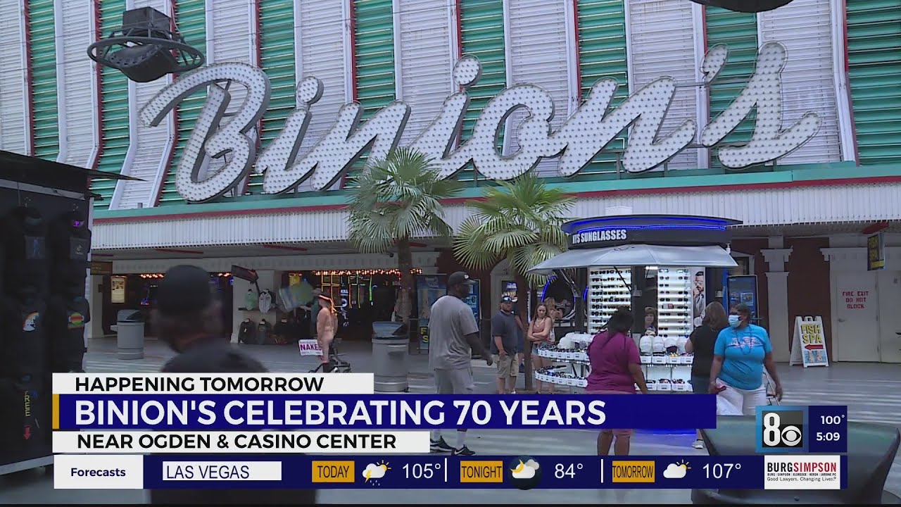 Binion's celebrating 70 years tomorrow - YouTube