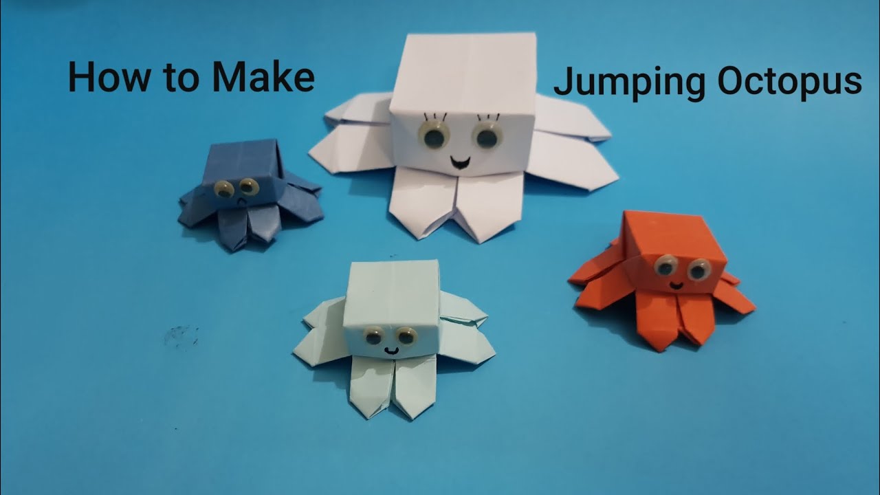 Playful Jumping Octopus | How to make Interactive Octopus Fidget toy | DIY Origami Animal #craft