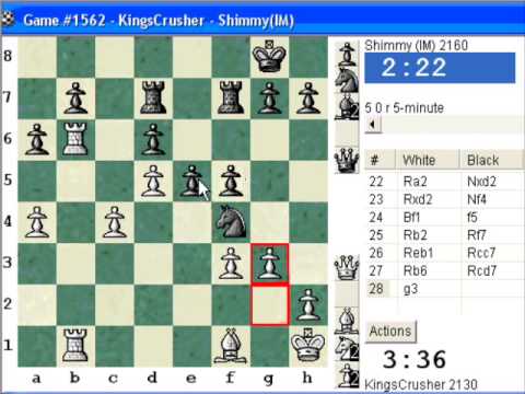Chessworld.net : Blitz #227 vs. IM Shimmy (2160) - Sicilian: Labourdonnais-Löwenthal (Kalashnikov)