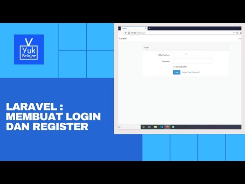 LARAVEL : Membuat Login dan Register