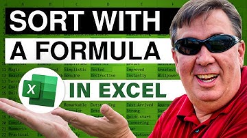 Excel - Sort with a Formula - Excel - Episode 1308