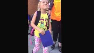 Little sis and big brother love on the first day of kindergarten. Super cute!!!