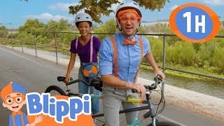 Blippi & Meekah's Bicycle Ride | Classic Blippi Adventures | Vehicle Videos For Kids | Moonbug Kids