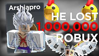 He lost OVER 1,000,000 Robux in ONE DAY... (Innovation Wings Limited) He lost OVER 1,000,000 Robux in ONE DAY... (Innovation Wings Limited)