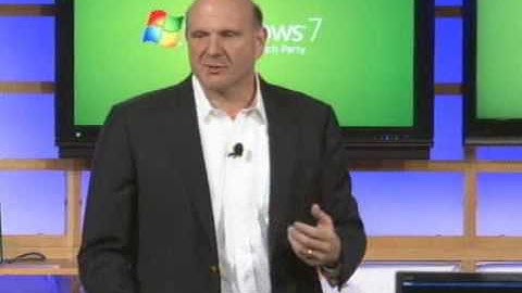 Steve Ballmer at Windows 7 launch