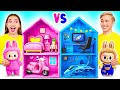 نبني منزل الدمى الرائع ل لابوبو | الغني ضد الفقير مرحة تزيين أفكار Crazy DO