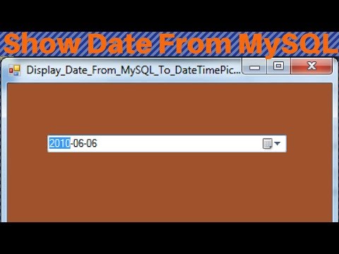 VB.NET - How To Display Date From MySQL DataBase To DateTimePicker In Visual Basic .Net [ + code ]