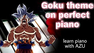 Goku Mastered Ultra instinct Form Theme | tutorial | Learn Piano With AZU screenshot 1