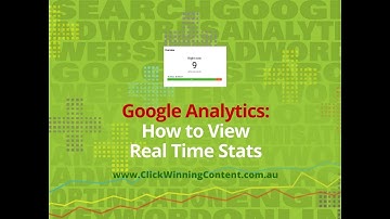 How to Use Google Analytics Real Time Stats