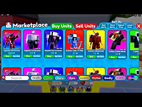 Wow!! New Unit Marketplace In Toilet Tower Defense!!