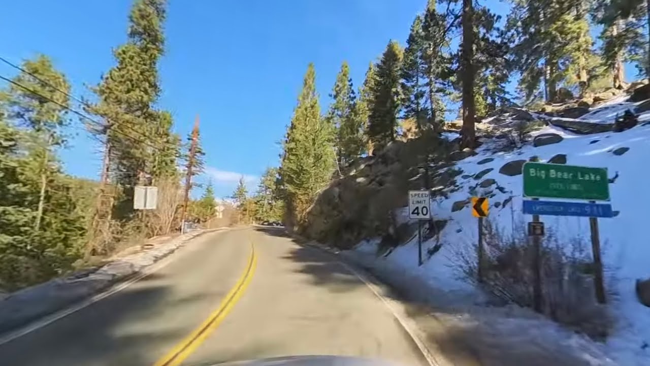 Hwy 18Calfornia360 Driving from Running Springs to Big Bear. Small