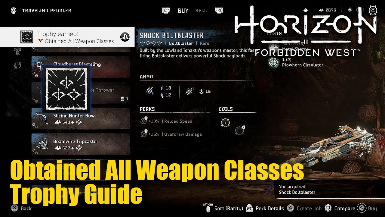 Horizon Forbidden West - Obtained All Weapon Classes Trophy Guide - YouTube