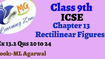 Class 9th ICSE Math Ch 13 Rectilinear Figures Ex 13.2 Qus 20 to 24