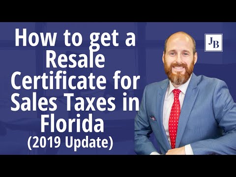 How to get a Resale Certificate for Sales Taxes in Florida (2019 Update)