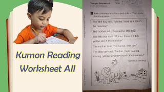 KUMON READING WORKSHEET Level AII | Thought Sequence for 5-year-old | SUPER AJ