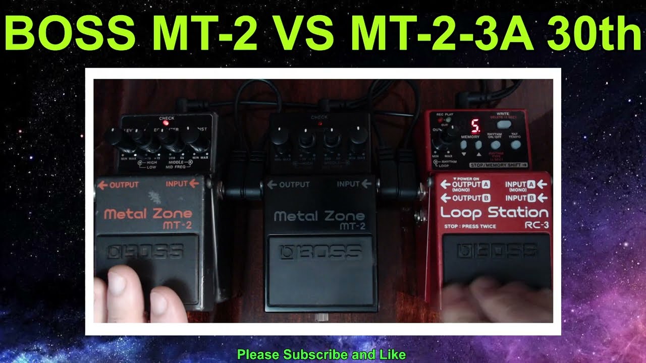 Boss MT-2-3A 30th Anniversary Comparison With Boss MT-2 Standart