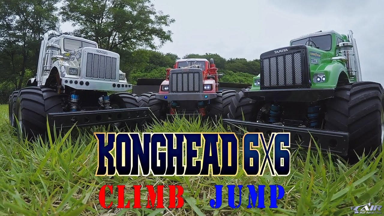 TAMIYA KONGHEAD 6x6 G6-01 CLIMB \u0026 JUMP 
