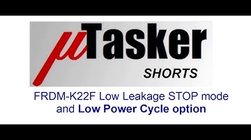 uTasker SHORT FRDM-K22F - VLPS and Low Power Cycle option