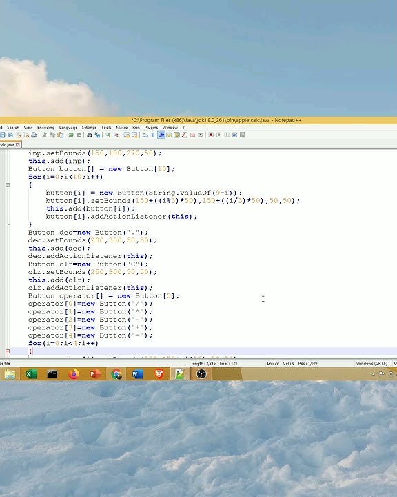 Java applet calculator program in Tamil || English - YouTube