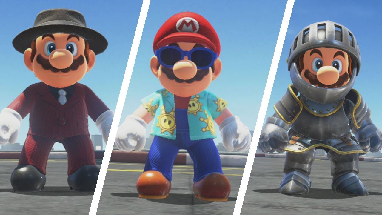 Super Mario Odyssey Luigi Reacts to Costumes YouTube