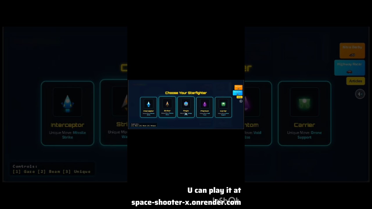 space shooter x game on web