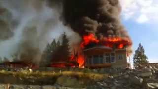 5 neue Häuser brennen ab - Großbrand in voller Ausdehnung / Zeitraffer