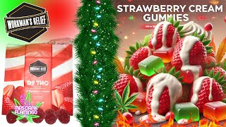 Trying Strawberry Cream D9 THC Gummies from Workman's Relief! Mrs Dank Flamingo Cannabis Review!!