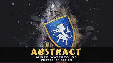 Abstract Mixed Watercolor Photoshop Action | 21-In-1 Creative Photoshop Actions Bundle | Artixty