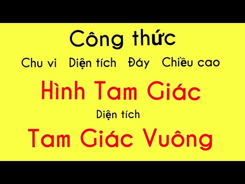 Video: Làm Thế Nào để Tìm Chiều Cao Của Một Tam Giác Trên 3 Cạnh