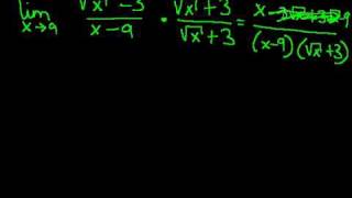 4. Limits by Multiplying by a Conjugate - Part 1