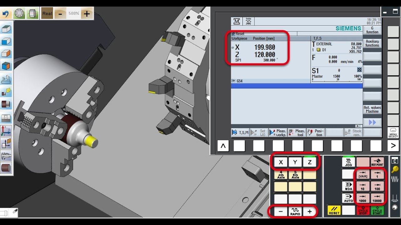 Acceleration Rate button for CNC Turn - YouTube