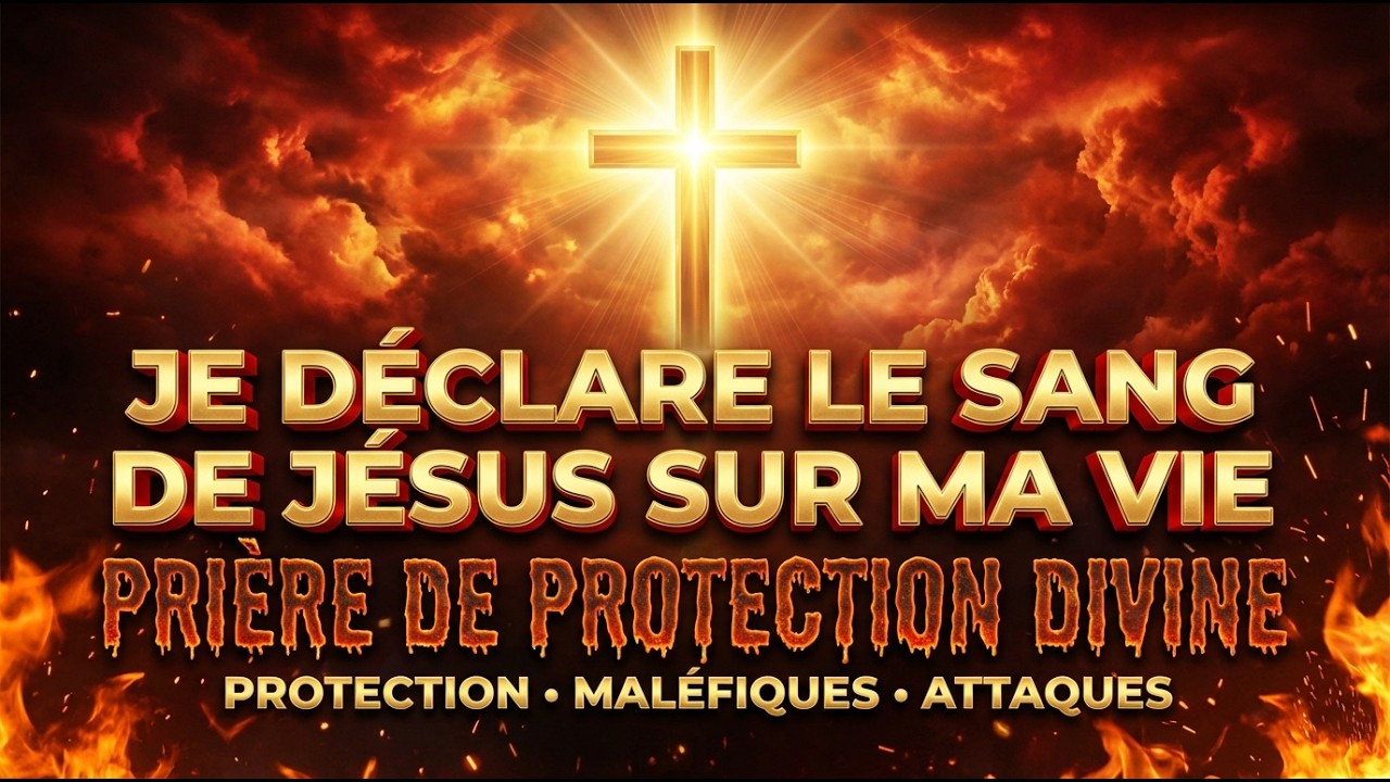 JE DÉCLARE LE SANG DE JÉSUS SUR MA VIE 🔥 | PRIÈRE DE PROTECTION DIVINE CONTRE TOUT MAL
