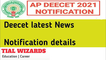 AP DEECET 2021 Notification Latest News | AP DEECET 2021 Notification Released | AP DEECET 2021