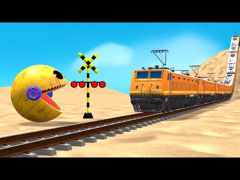 【踏切アニメ】あぶない電車 TRAIN Vs THOMAS AND FRIENDS🚦 Fumikiri 3D Railroad Crossing Animation #Train