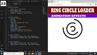 Basic Simple PreLoader ring circle Animation Effects  Html and Css turtorial for biginers