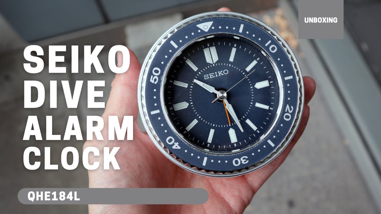 Unboxing Seiko Diver Quiet Sweep Alarm Clock QHE184L - YouTube