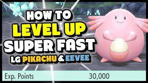 How to level up SUPER FAST in Pokemon Lets Go Pikachu and Eevee - Easy Level 100!